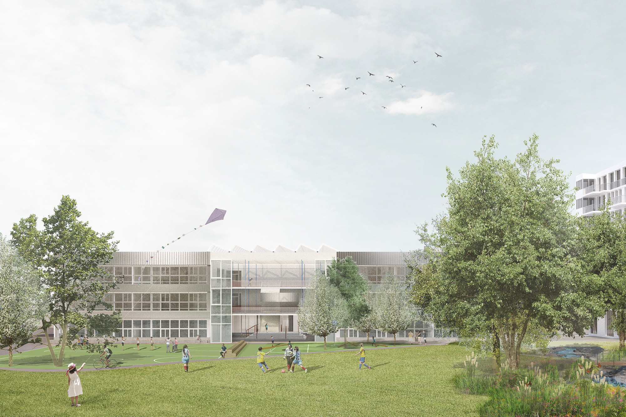 Visualisierung Siegerprojekt WANINC (© Weyell Zipse & Hörner Architekten, Basel)